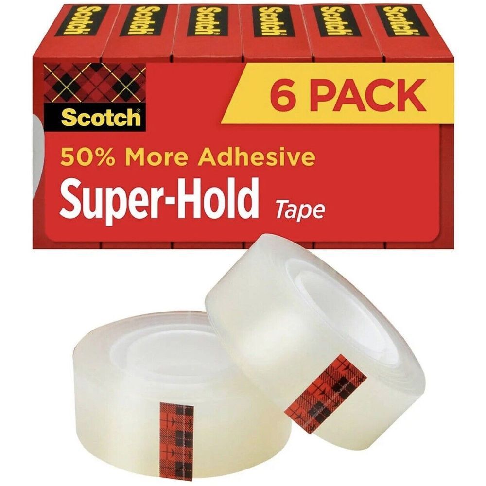 Scotch Super-Hold Tape 3/4" x 27.77 yds. 6 Rolls/Pack (700K6) 24364768